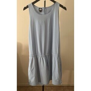 The North Face Women's XL Blue Solid Scoop Neck Sleeveless Zip Romper Dress